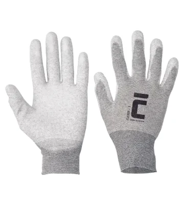 Antistatic knitted gloves Cerva FLICKER, nylon, white