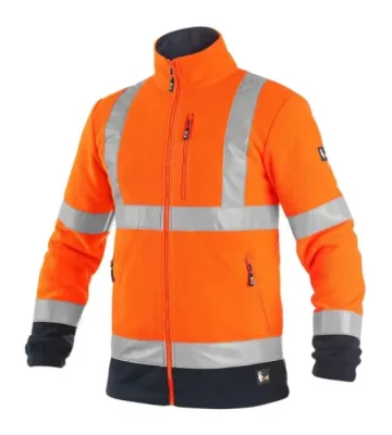 Reflective fleece jacket CXS PRESTON, orange