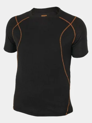 Thermal t-shirt Bennon Artemios, black, short sleeve