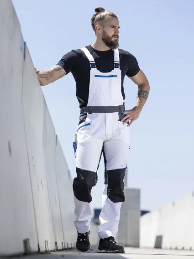 Ardon 4Xstretch®, bib overalls, white