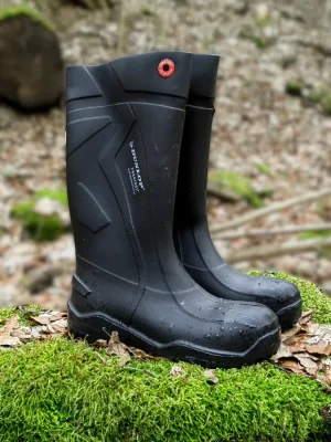 Všestranné pracovné gumáky DUNLOP Purofort+ S5, oceľ. špica, do -20°C, čierne