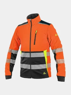 Reflexná softshellová bunda CXS Benson, oranžová