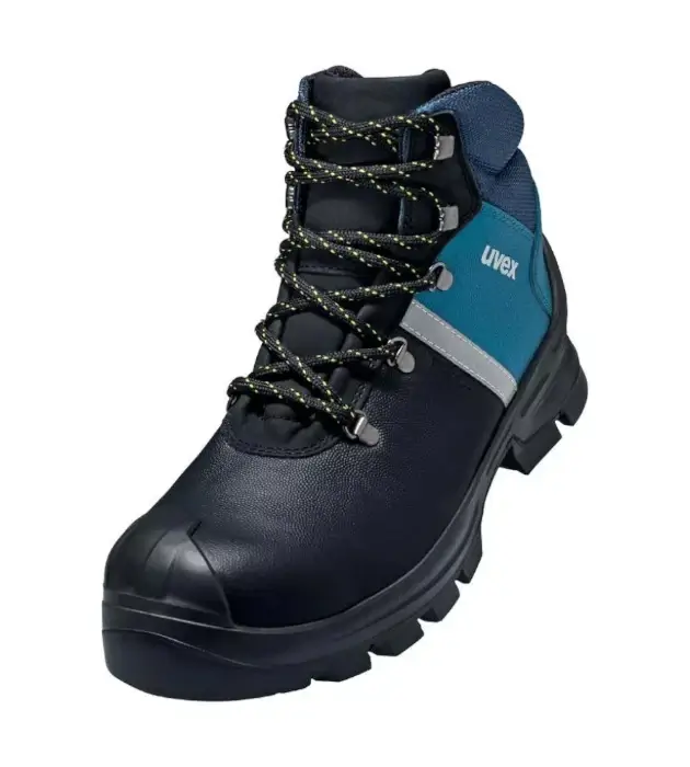 Ankle safety boots Uvex 2 Construction, S3 SRC, black-petrol