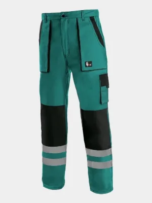 Work trousers CXS Luxy Bright, 100% cotton, green
