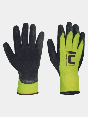 Winter work gloves Cerva PALAWAN WINTER, yellow