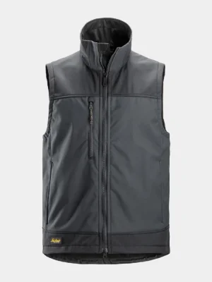Softshellová vesta Snickers 4506 AllroundWork, šedá