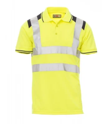 Reflective polo shirt Payper Guard+, yellow-blue