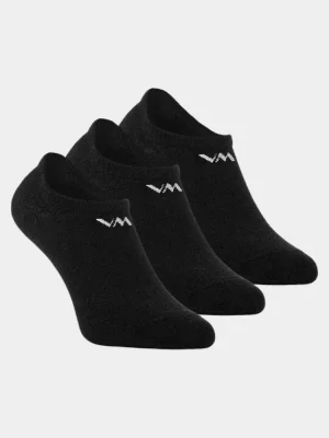 Bambusové ponožky VM BAMBOO, ultrashort, čierne, sada 3 páry