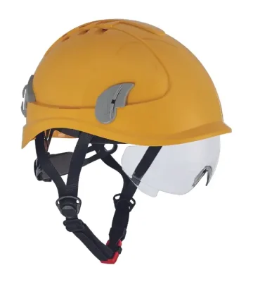 Safety helmet Alpinworker, wheel ratchet, short brim, yellow