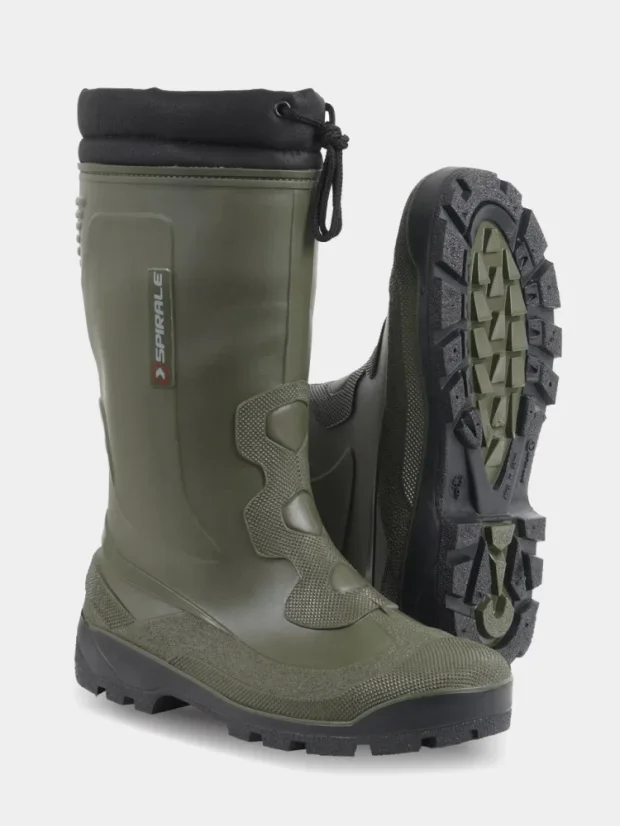 Insulated rubber boots SPIRALE TEFAL, green