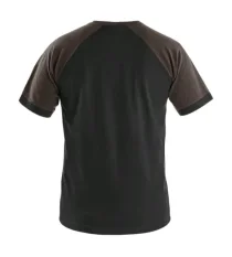 Tričko CXS OLIVER, krátky rukáv, čierno-hnedé