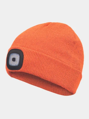 Winter beanie with light Cerva DEEL LED, HV orange