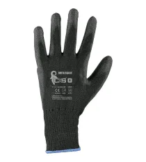 Pletené pracovné rukavice CXS BRITA BLACK, polyester