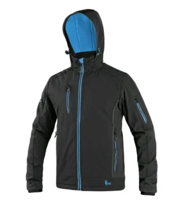 Softshell jacket CXS DURHAM, black-blue