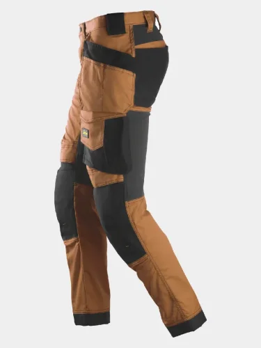 Stretch Trousers with Holster Pockets, Snickers AllroundWork 6241, brown