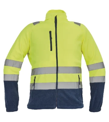 Hi-Vis fleece hoodie Cerva SEVILLA, yellow-navy