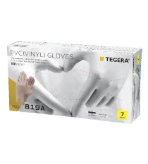 Jednorázové rukavice Tegera 819A, PVC, 100ks/box