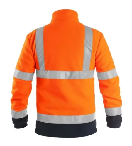 Reflective fleece jacket CXS PRESTON, orange