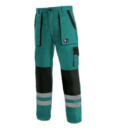 Work trousers CXS Luxy Bright, 100% cotton, green