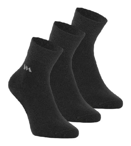 Socks VM TERRY, black, set of 3 pairs