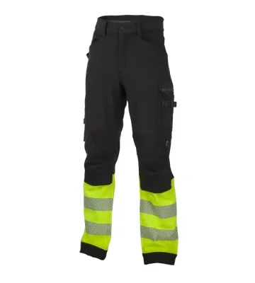 Softshell reflective work trousers Bennon Reflectos, black