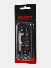 Laces Bennon, black-gray, 120 cm