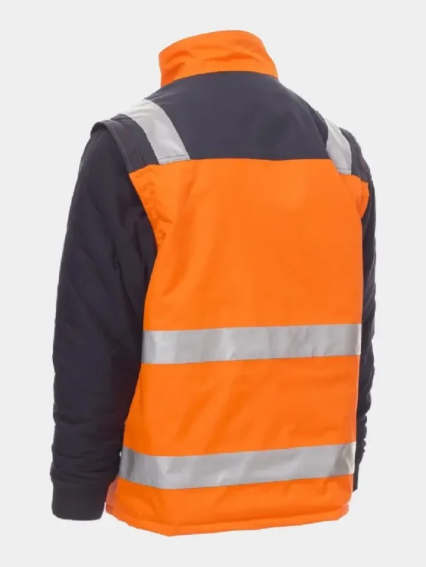 Reflexná bunda s odnímateľnými rukávmi Payper Hiway, oranžová