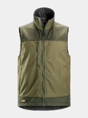 Softshellová vesta Snickers 4506 AllroundWork, khaki