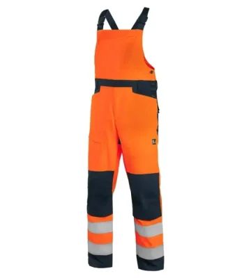 Reflective bib overalls with mesh CXS Halifax, orange