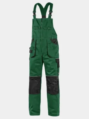 Bib work trousers CXS Orion Krystof, green
