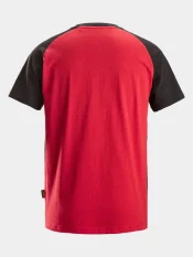 T-shirt, short sleeve, Snickers two-coloured, red-black