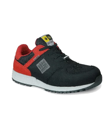 Safety low shoes TO WORK FOR Graffiti S3 ESD, black-red