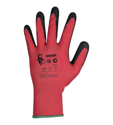 Dipped gloves CXS ALVAROS, polyester, nitrile