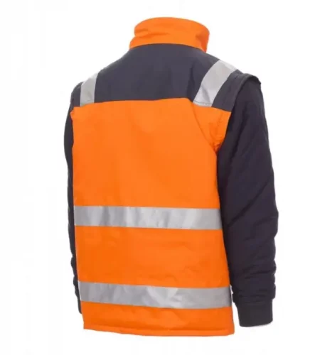 Reflexná bunda s odnímateľnými rukávmi Payper Hiway, oranžová