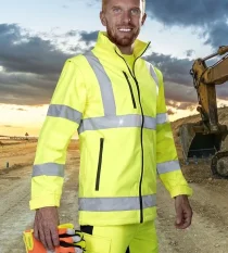 Hi-vis softshell jacket 2v1 Ardon REF502, yellow