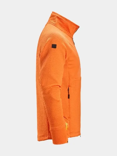 Full-zip midlayer Snickers FlexiWork Active Comfort 8404, orange