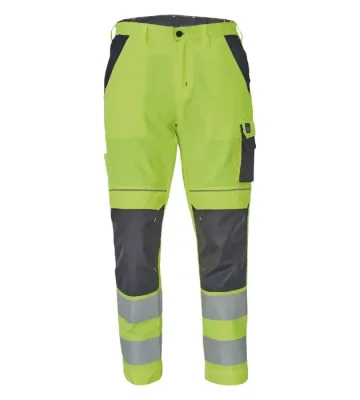 Reflective work trousers Cerva Max Vivo, yellow