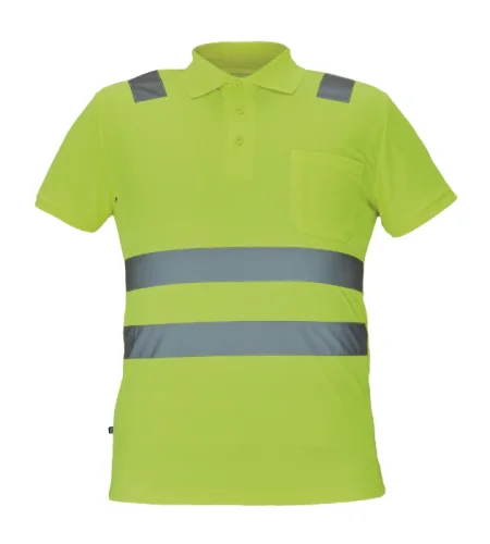 Reflective polo shirt Cerva JAEN, yellow