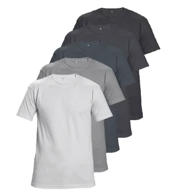 Cerva TEESTA set of 5 T-shirts, shades of gray