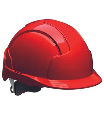 Work helmet JSP EVO Lite, wheel, ventilated, red