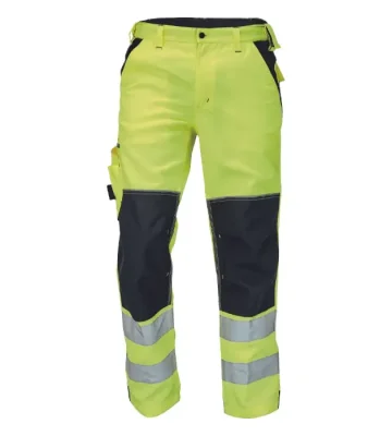 Reflective work trousers Cerva Knoxfield, yellow