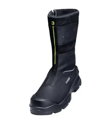 Safety zip-up winter boot Uvex 3, S3 CI SRC, black