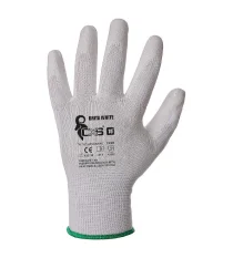 Pletené pracovné rukavice CXS BRITA WHITE, polyester