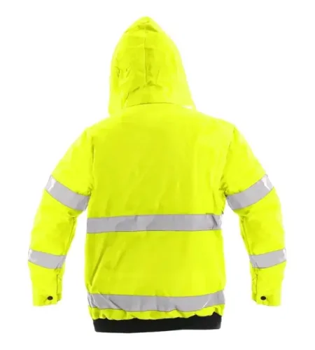 Reflective work jacket CXS Leeds, insulated, 2in1, yellow