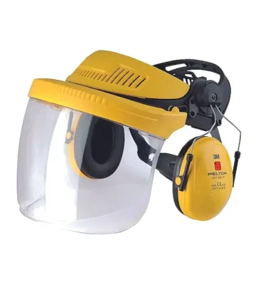 Industrial head set 3M G500V5FH510, PC faceshield, yellow