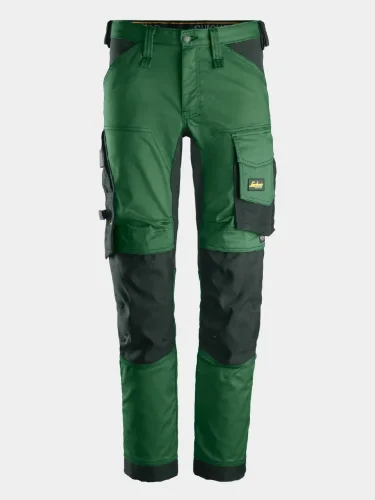 Work Trousers Snickers AllroundWork Stretch 6341, green