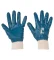 Máčané pracovné rukavice Cerva HARRIER Full, bavlna, nitril, modré