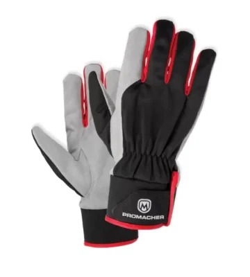 Work gloves Bennon Carpos Velcro, grey-red