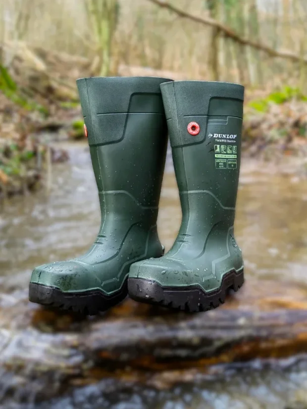Profesionálne pracovné gumáky DUNLOP Purofort FieldPRO Thermo+ S5, do -50°C, zelené