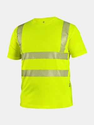 Reflective T-shirt with short sleeves CXS BANGOR, yellow